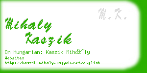 mihaly kaszik business card